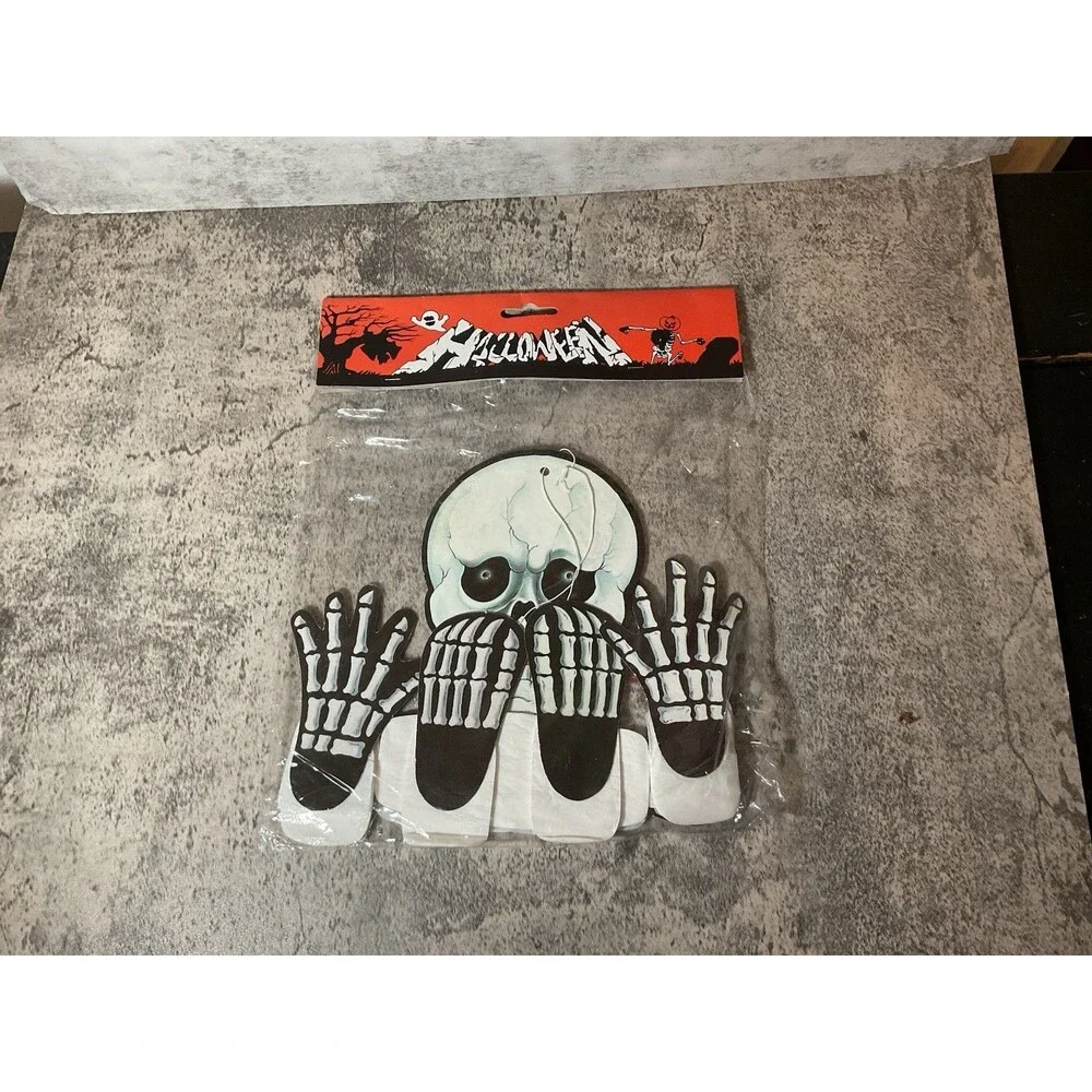 Vintage Amscan Accordion Paper Dancing Skeleton 31